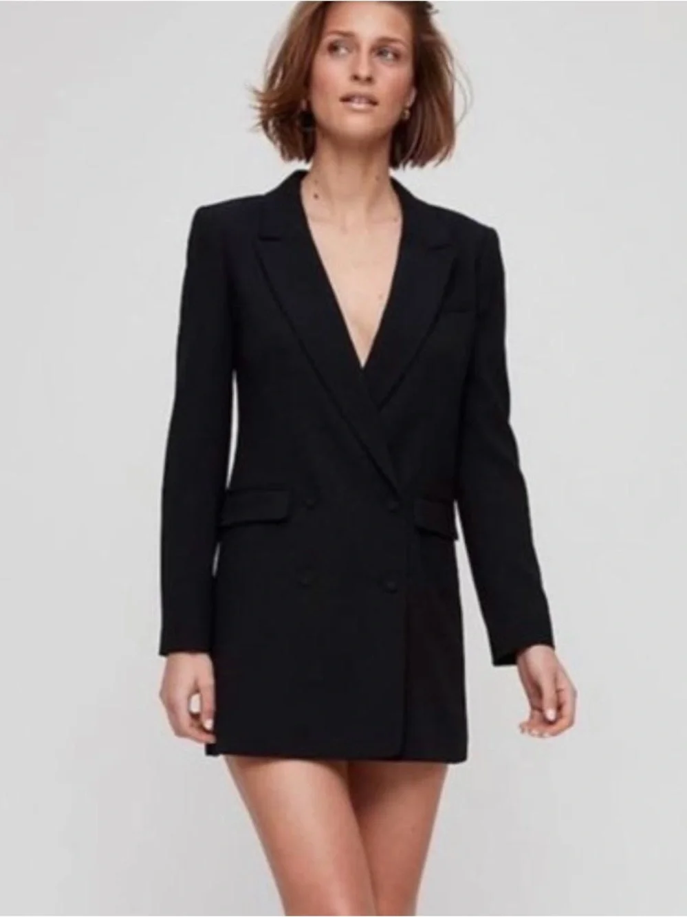 Babaton Black Double-Breasted Blazer Jacket - Picture 5 of 5